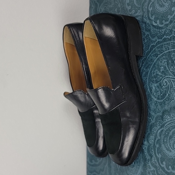 Enzo Angiolini Black Leather Loafers - Picture 1 of 15